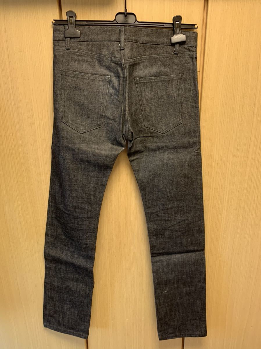 正規 13SS SAINT LAURENT PARIS サンローランパリ サンローラン パリ Hedi Slimane エディ期 リジッド ブラック ストレート デニム 黒 28