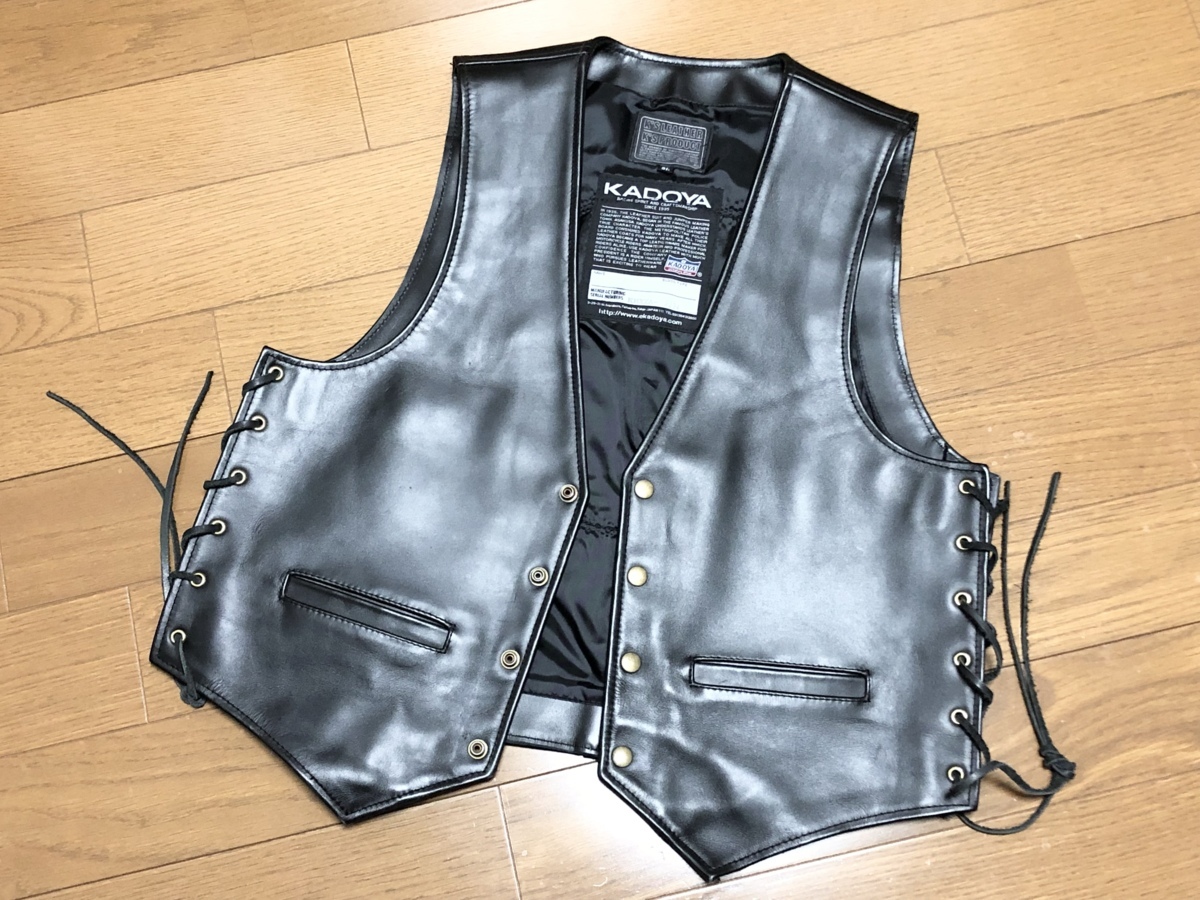 お買得□カドヤ RIDE 東本昌平 本革 ライダース レザーベスト 未使用展示