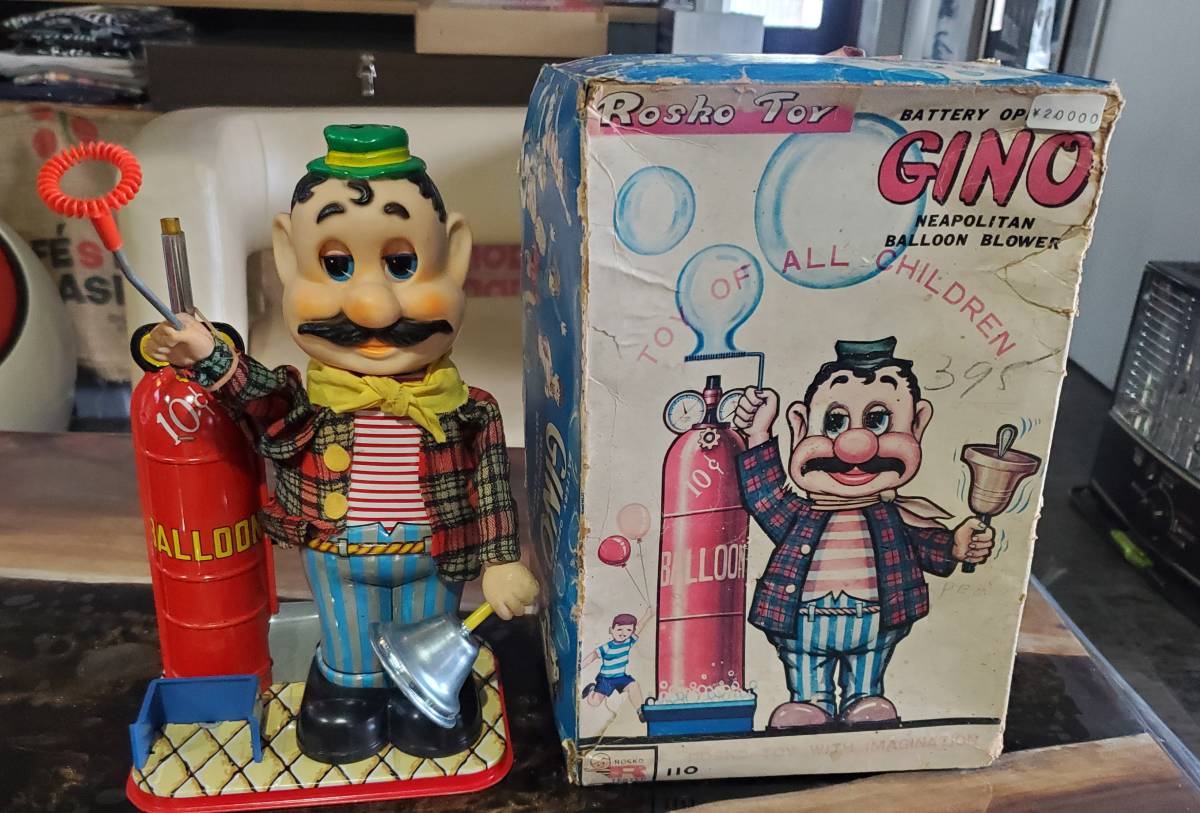 ROSKOTOY GINO 昭和レトロ ブリキの玩具 日本製 デッドストック