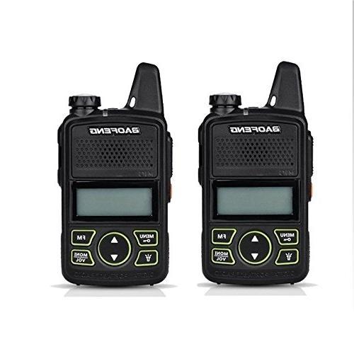 BAOFENG BF-T1 小型トランシーバー FMラジオ機能・強光ライト機能付き 2台セット イヤホンマイク・ネックストラップ付 中古