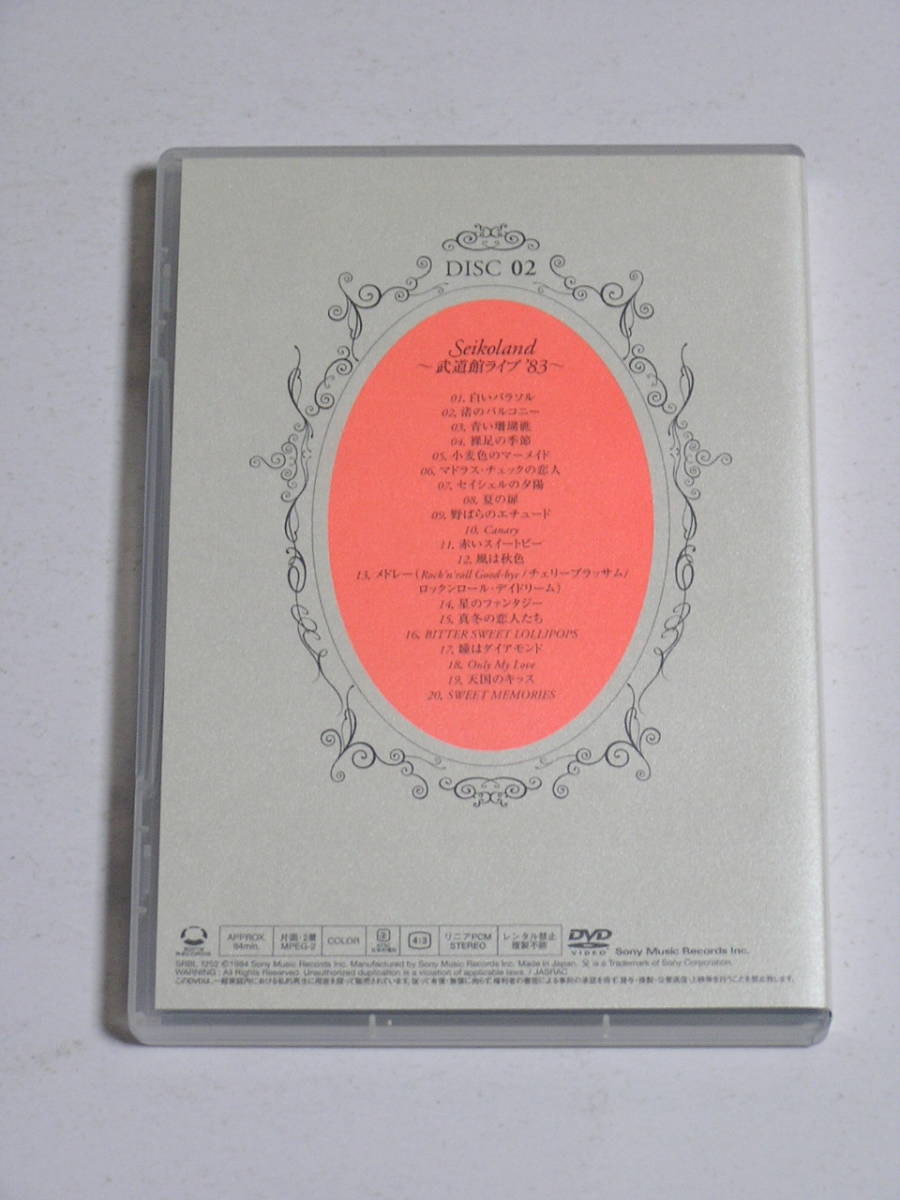 松田聖子☆DVD「Seiko land ～武道館ライブ'83～ 1983年12月27日 日本
