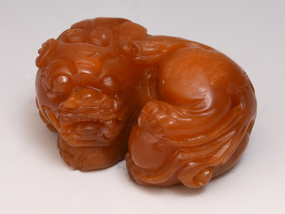 石？玉？の中国的置物　中国美術 中国美術 「中国美術 獅子彫刻 (美術品) 石」彫刻、オブジェ の落札
