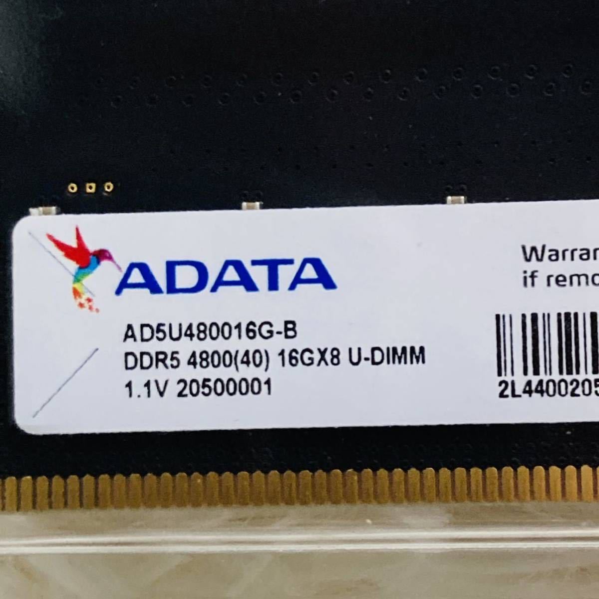 ADATA DDR5 4800 メモリ 32GB(16GB×2枚) PC5-38400 AD5U480016G-BD 美 