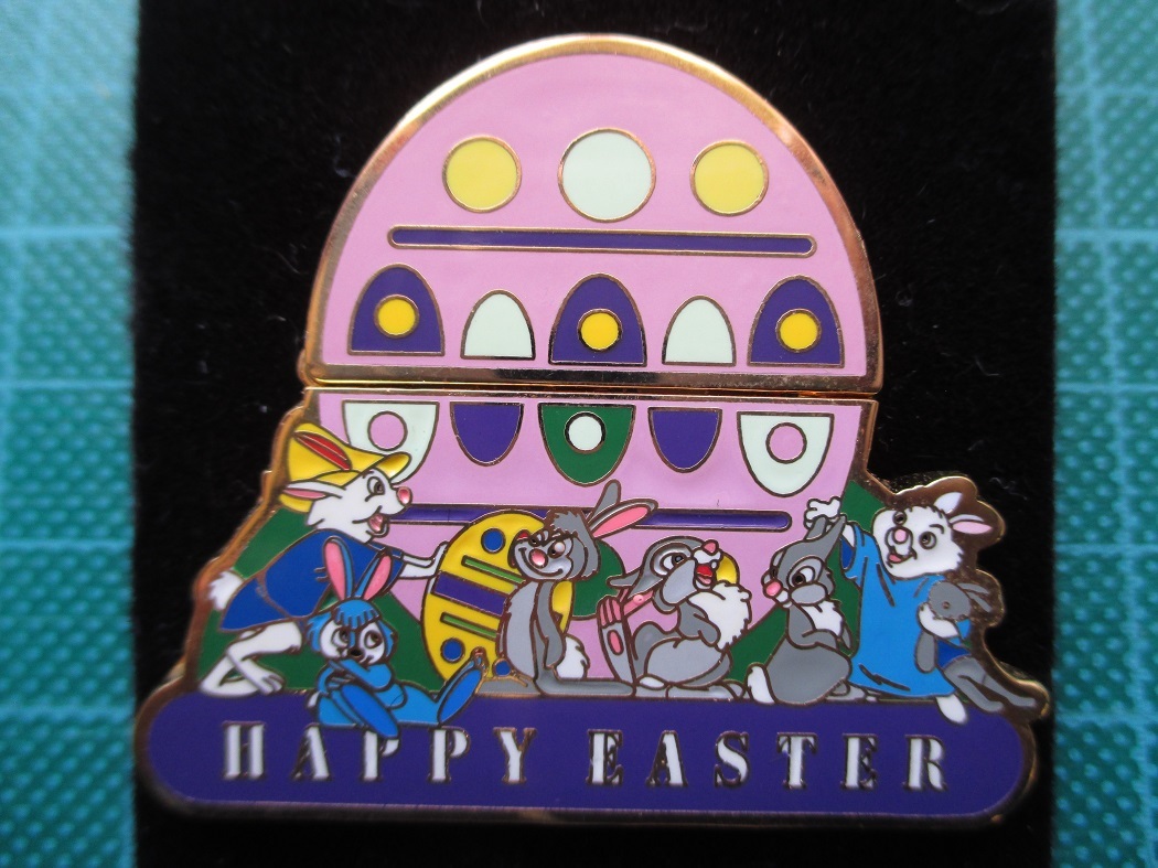 WDW☆限定7500個 イースターピン うさぎキャラ集合／とんすけ 不思議の 