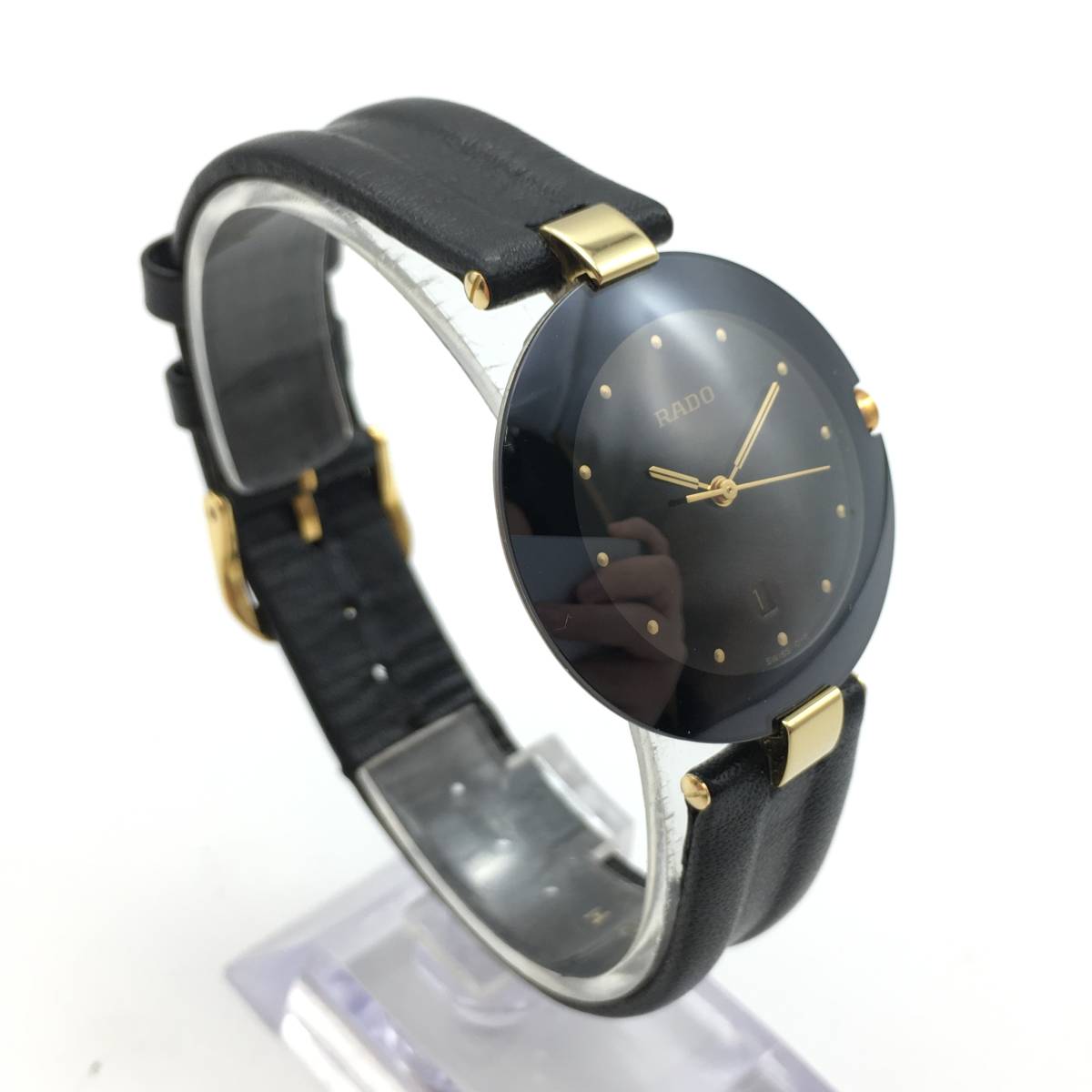 【稼働品】RADOラドー クォーツ　腕時計　121.9007.2 純正ベルト E10-58 RADO/ラドー Date デイト メンズ クォーツ 腕時計 レザーベルト