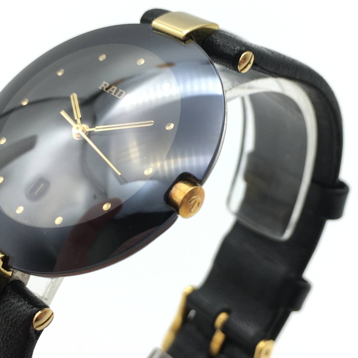 E10-58 RADO/ラドー Date デイト メンズ クォーツ 腕時計 レザーベルト