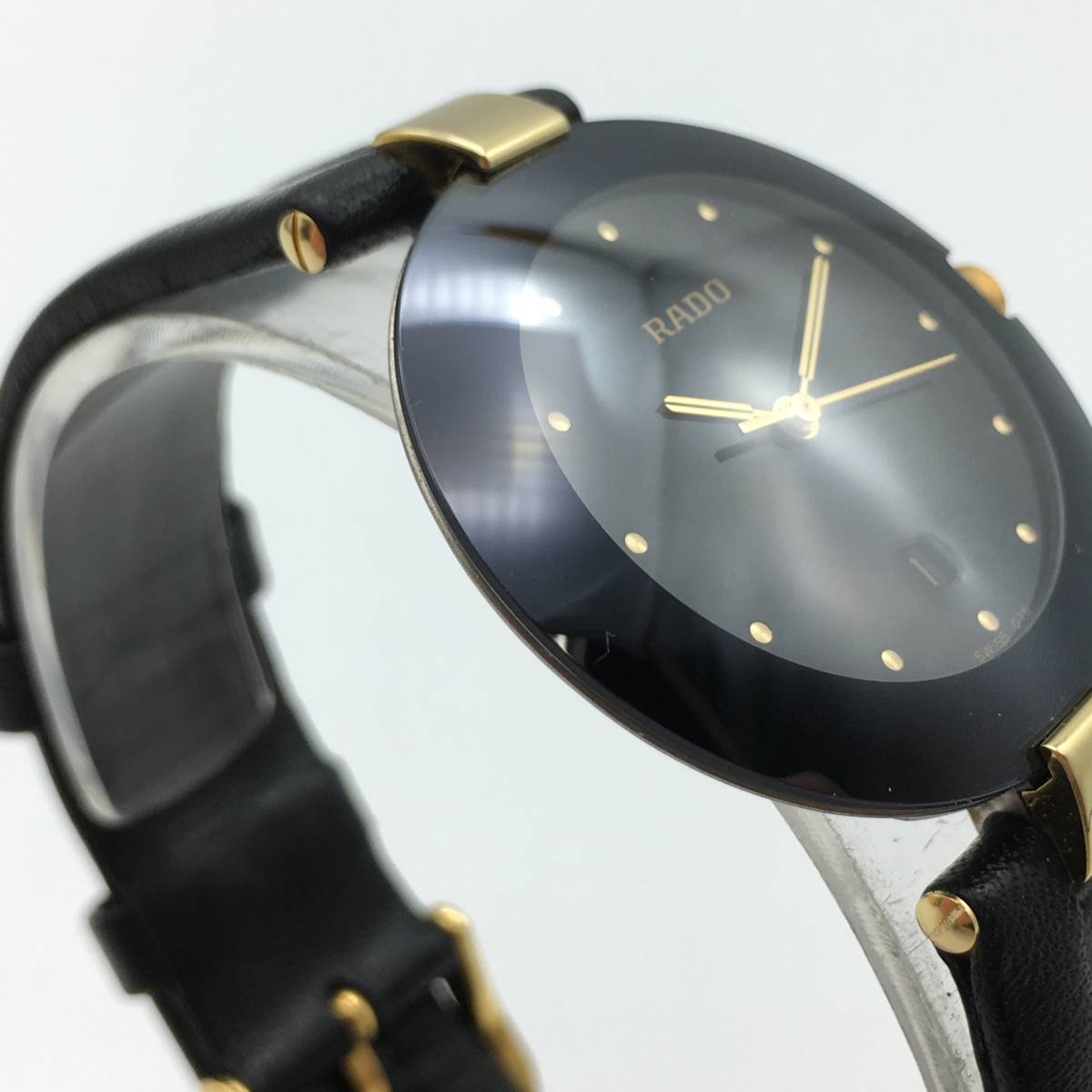 E10-58 RADO/ラドー Date デイト メンズ クォーツ 腕時計 レザーベルト