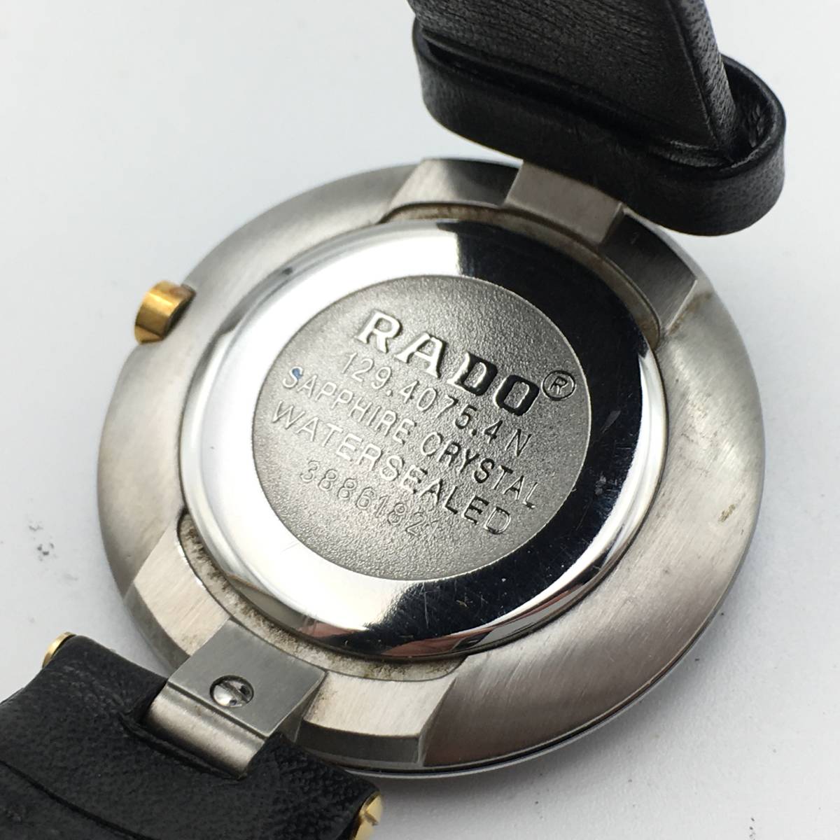 E10-58 RADO/ラドー Date デイト メンズ クォーツ 腕時計 レザーベルト