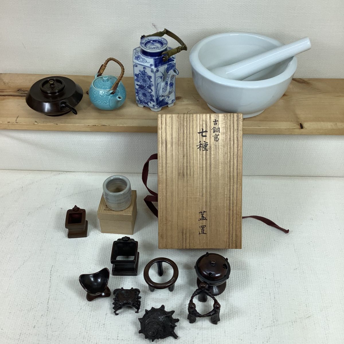 釜師 共箱 筒釜 蓋置（ふたおき） 山口浄 山口浄雄の値段と価格推移は 
