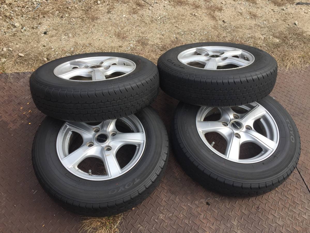 NV200用？おまけタイヤ付きアルミホイール 165R14 5j +42 PCD114.3 4本 