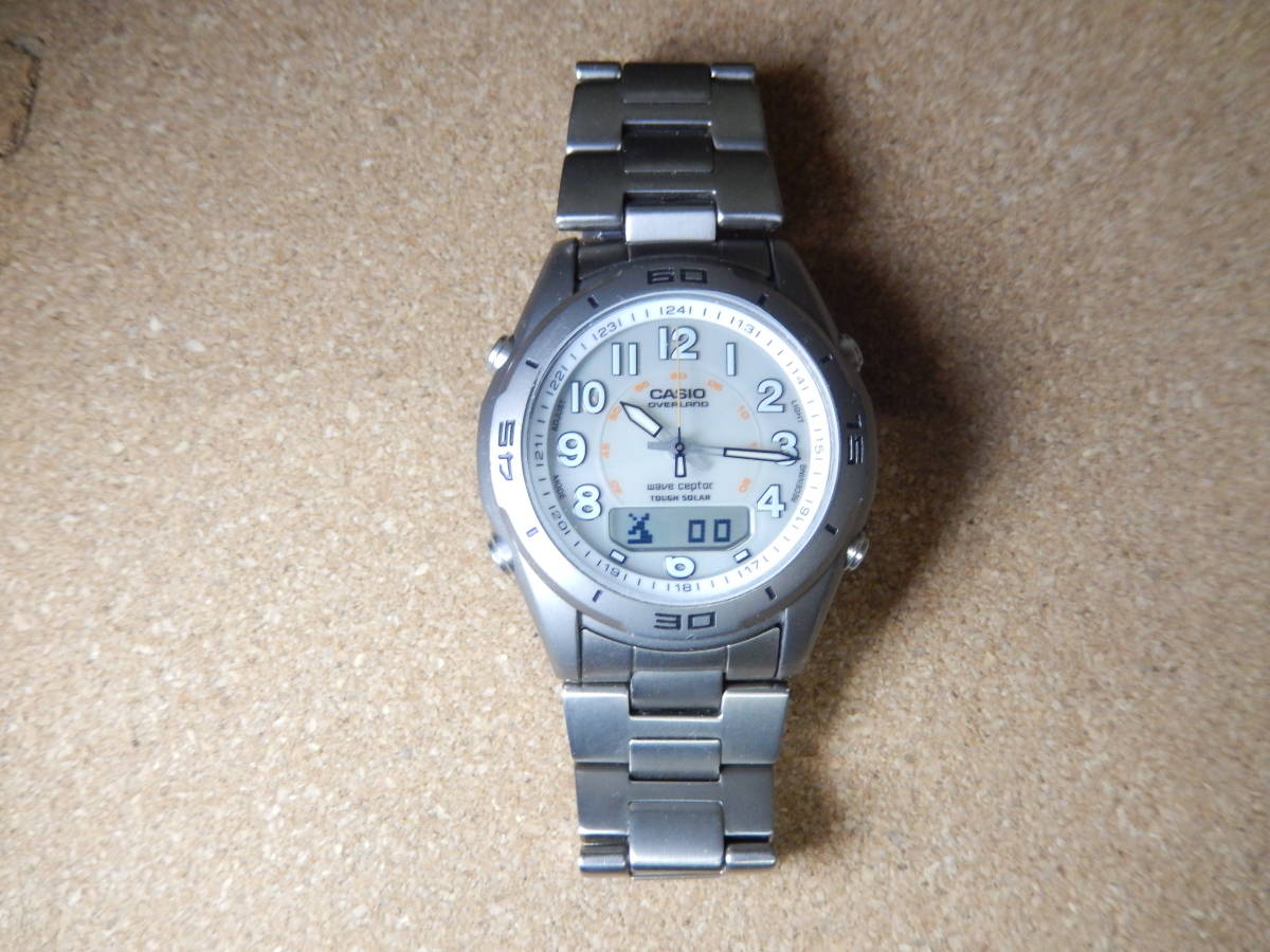 正規 販売 店 CASIO OVERLAND/オーバーランド OAW-100 チタン ソーラー電波