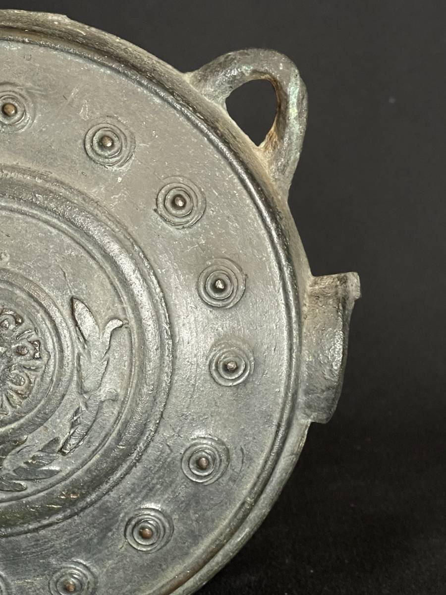 仏教美術 古銅 銅鰐口 銅造金鼓 銅小鰐口 『昭和六年奉納品』 神社仏閣