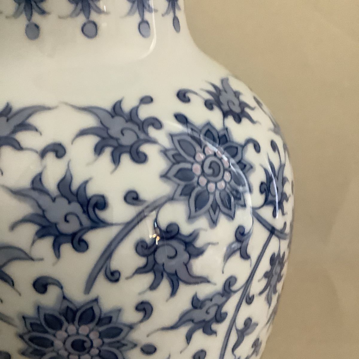 ⑬大倉陶園呉須唐草花瓶