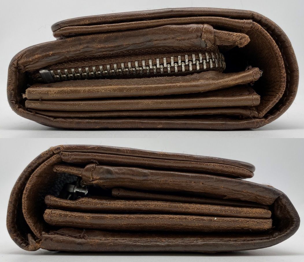 中古】1円～ glamb グラム 折りたたみ財布 レザー パッチワーク マルチ