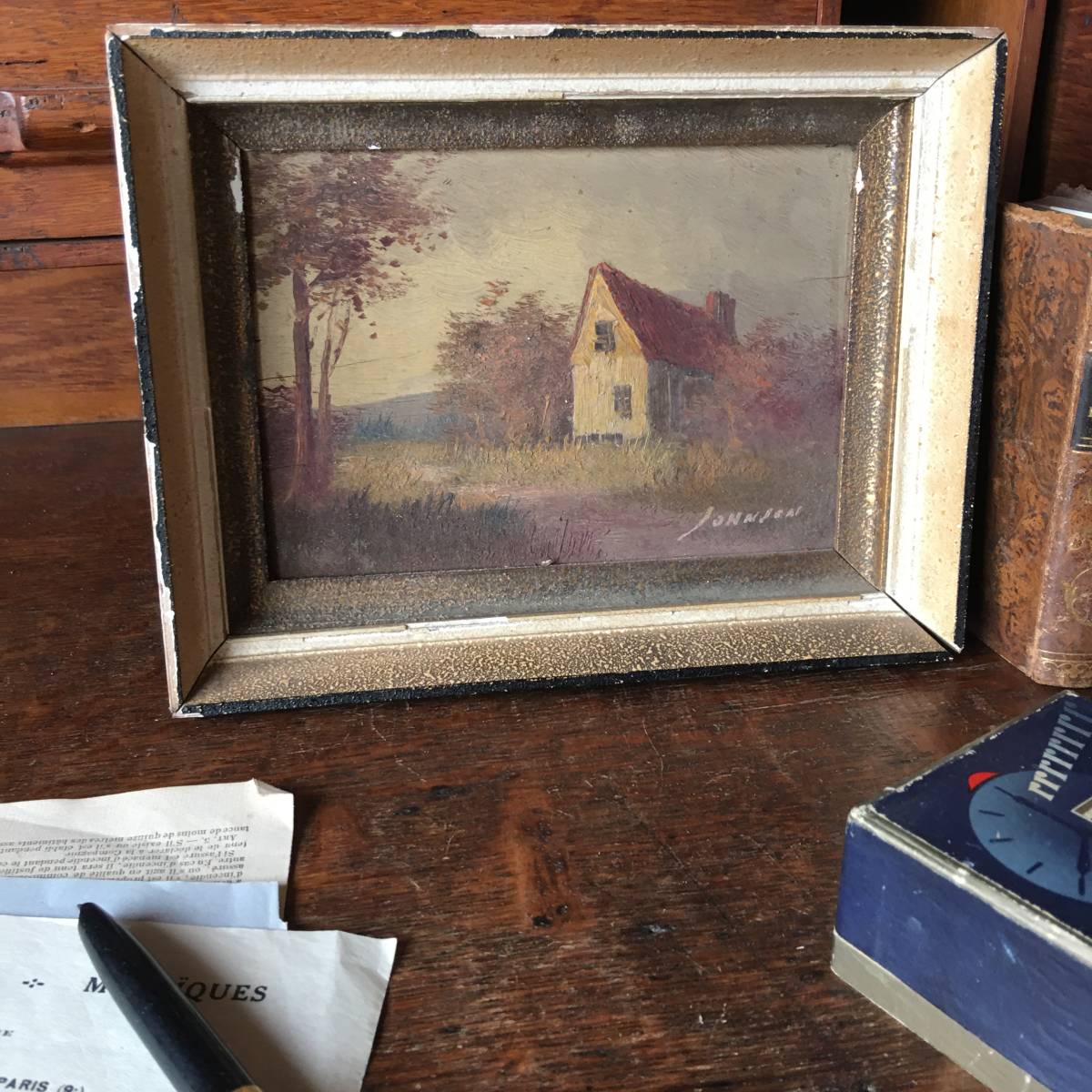 フランス アンティーク 絵画 油絵 正しく