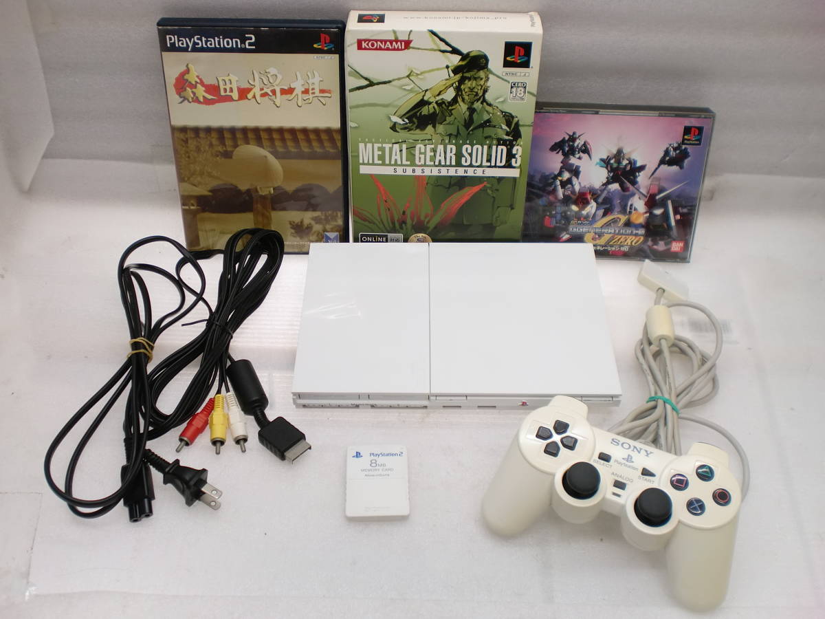  2202021 PS2薄型本体 90000 メタルギアソリッド3 将棋 SDガンダムソフト付き 現状品(本体)｜売買されたオークション情報、yahooの商品情報をアーカイブ公開 - オークファン 本体、アクセサリー