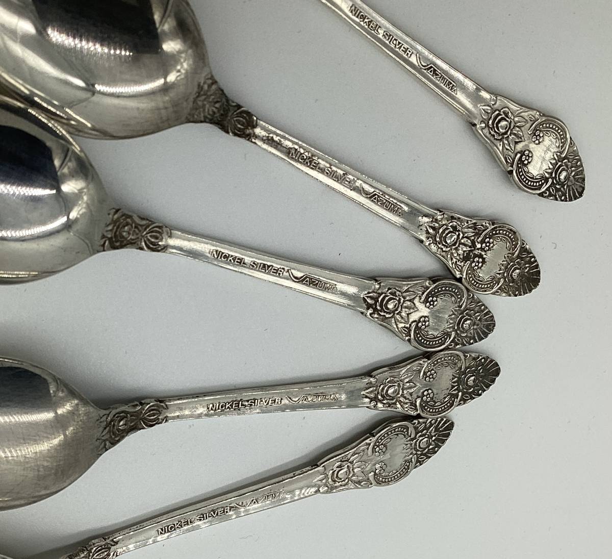 Antique silver spoon Etsy 日本 nickel 銀仕上げ AZUMA ニッケル