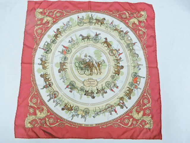ブランドMATU様。エルメス 2H062◎HERMES エルメス LA PROMENADE DE LONGCHAMPS シルク100