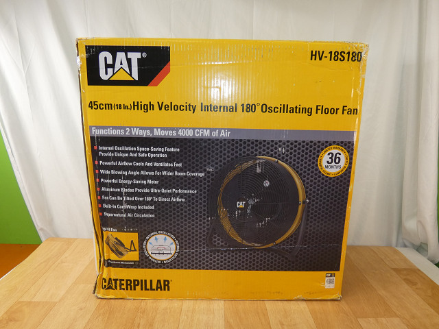 美品 ムサシ CAT 45cm 工場扇 フロアーファン HV-18S180 2021年製 羽根