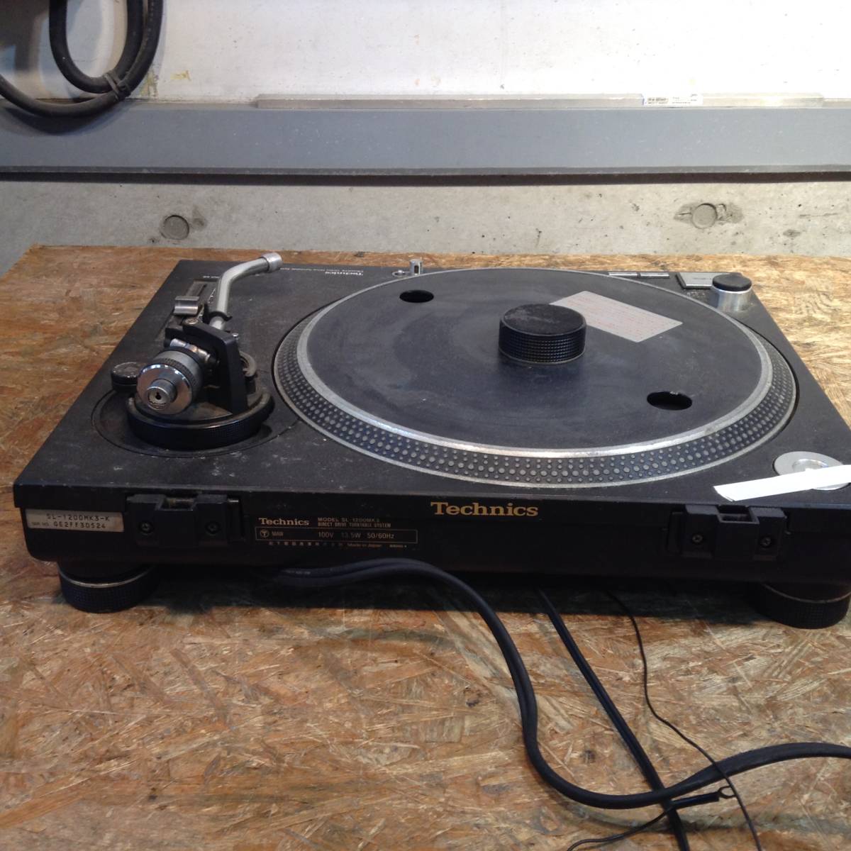 w220204-001J Technics SL-1200MK3 レコードプレイヤー 通電のみ確認