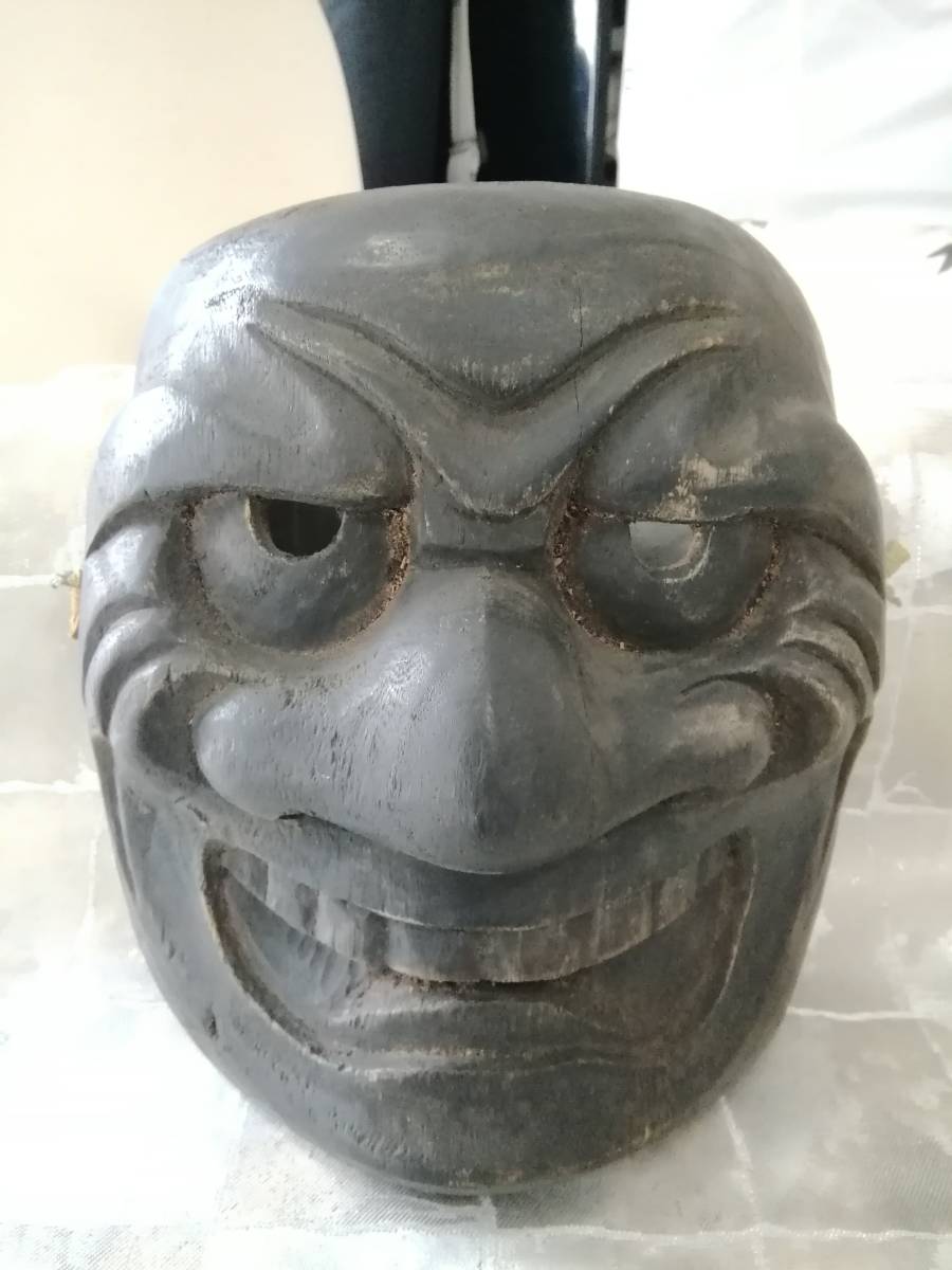 能面 痩男 怨霊面 木彫 骨董 伝統工芸品 古美術 歌舞伎 狂言 魔除 痩男