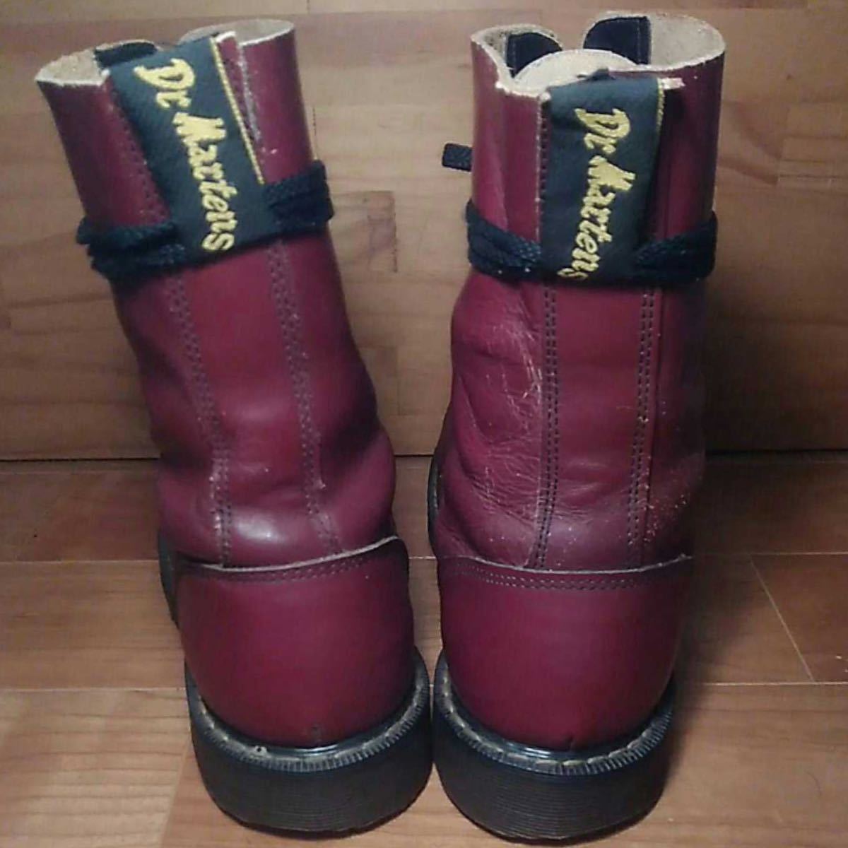 Dr.Martens ホワイト社 10ホール UK8 スチールトゥ チェリーレッド 