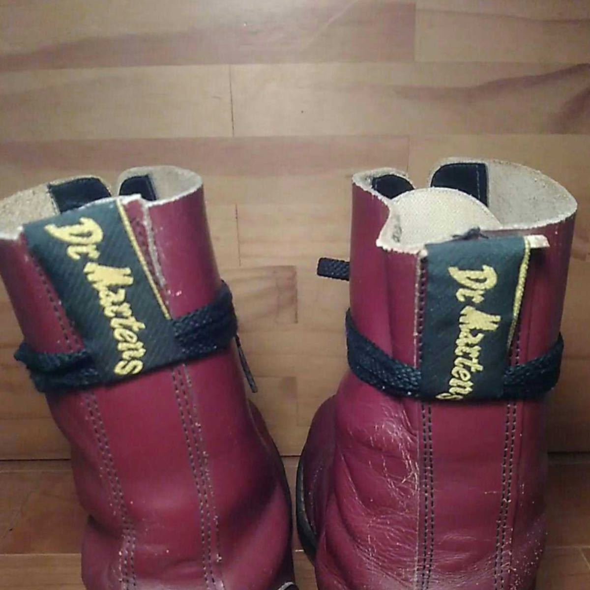 Dr.Martens ホワイト社 10ホール UK8 スチールトゥ チェリーレッド 