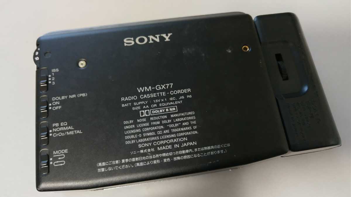 中古 ジャンク 通電不可能 SONY カセットウォークマン WM-GX77