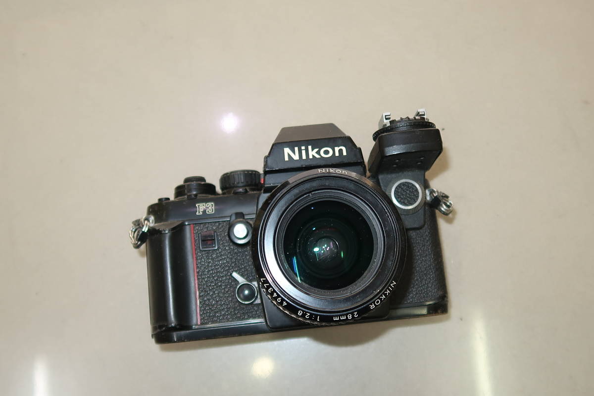 □□1円～Nikon ニコン F3+NIKKOR 28mm F3.5 フィルムカメラ MF一眼