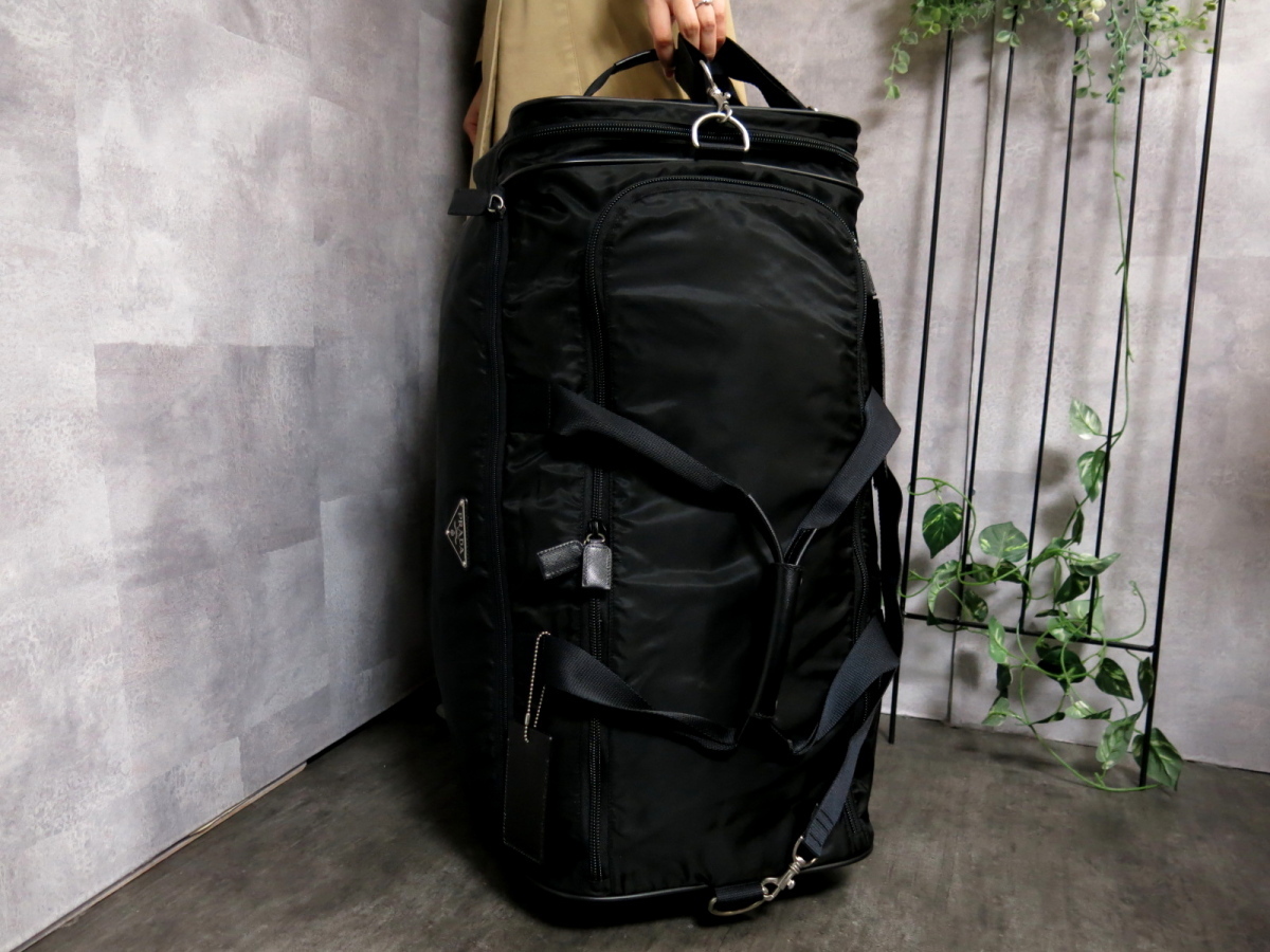 ○超美品○PRADA ナイロン レザー プラダ○メンズ○ポコノ カーフ 