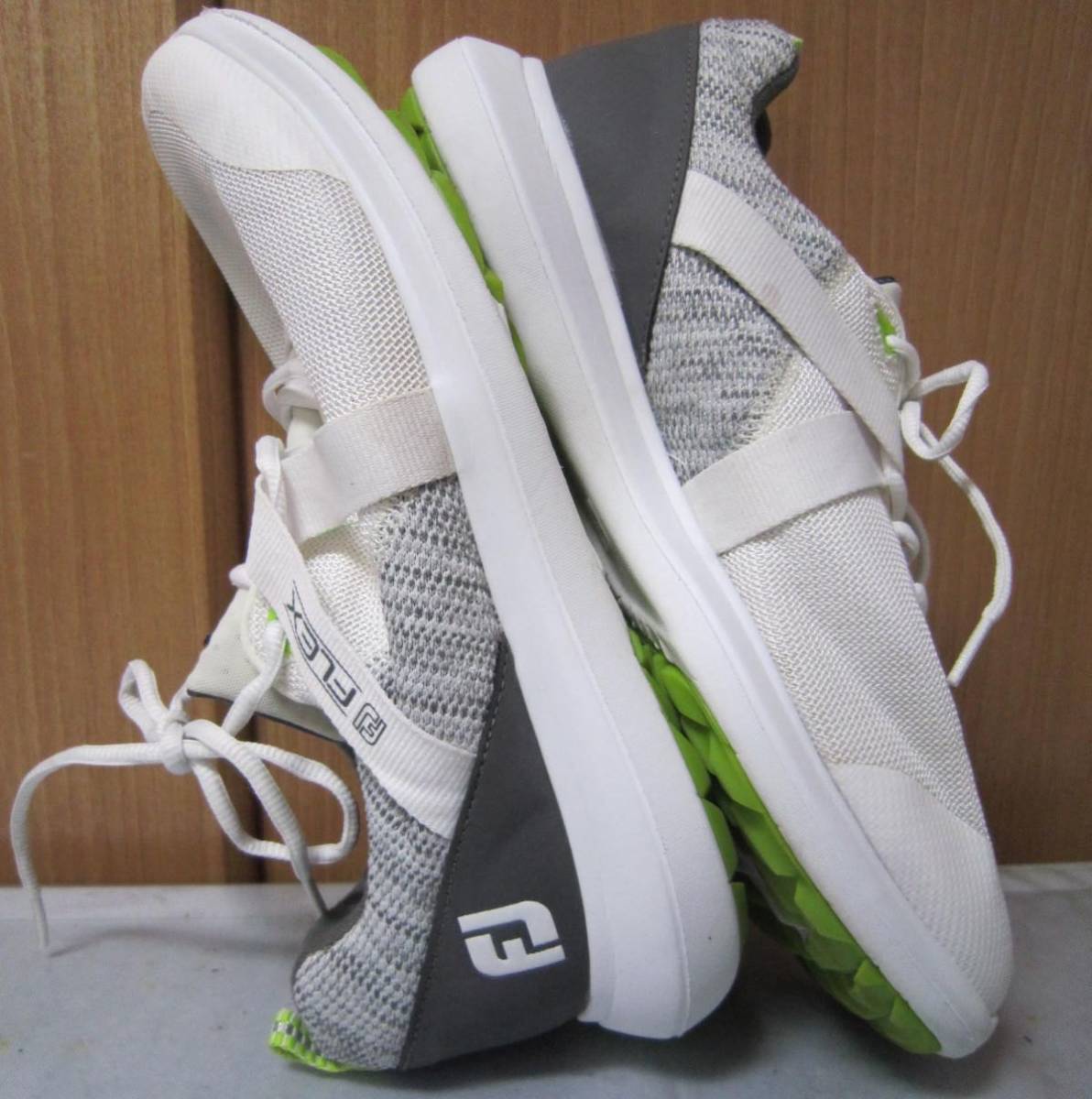 ゴルフシューズ/スパイクレス　　　FJ フットジョイ フレックス（56101J）白灰/黄緑　27cm US9 W　JS　　　　 FOOT JOY　FLEX　 　k2202a_2
