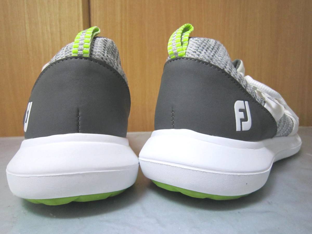 ゴルフシューズ/スパイクレス　　　FJ フットジョイ フレックス（56101J）白灰/黄緑　27cm US9 W　JS　　　　 FOOT JOY　FLEX　 　k2202a_6