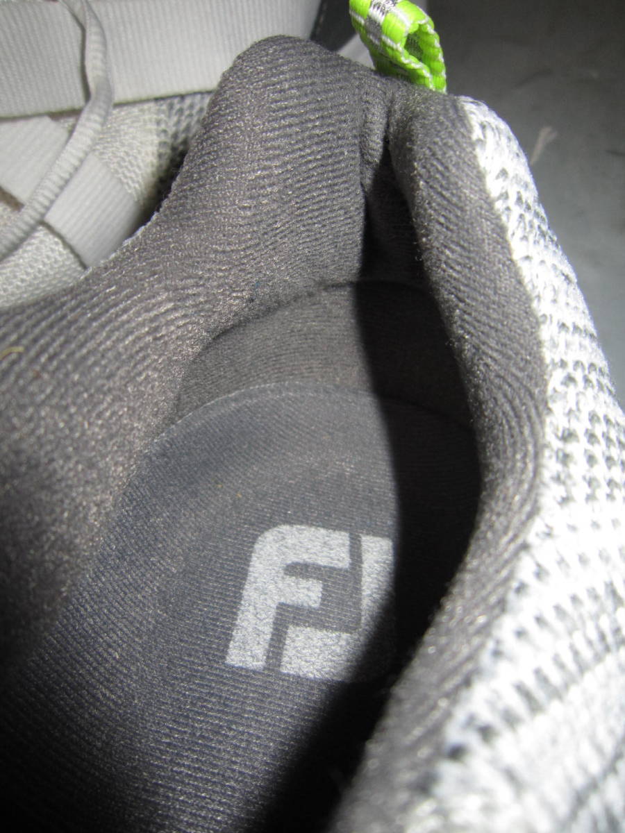 ゴルフシューズ/スパイクレス　　　FJ フットジョイ フレックス（56101J）白灰/黄緑　27cm US9 W　JS　　　　 FOOT JOY　FLEX　 　k2202a_8
