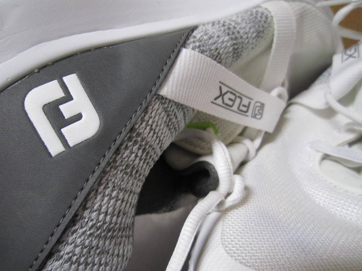 ゴルフシューズ/スパイクレス　　　FJ フットジョイ フレックス（56101J）白灰/黄緑　27cm US9 W　JS　　　　 FOOT JOY　FLEX　 　k2202a_9