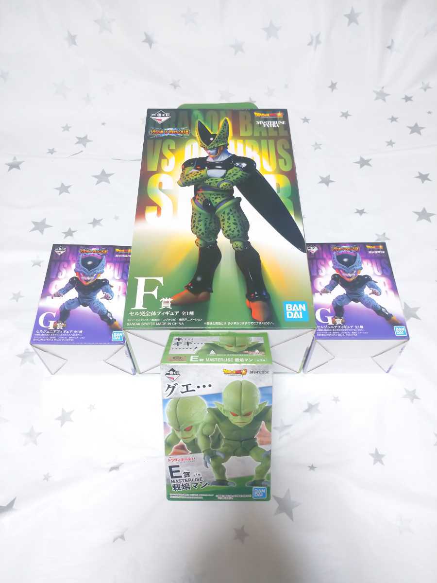 送料無料，お得 ドラゴンボール フィギュア 一番くじドラゴンボールVSオムニバス超F賞セル完全体1体＋G賞セルJr2体＋栽培マン1体 国内正規品(その他)｜売買されたオークション情報、yahooの商品情報をアーカ その他