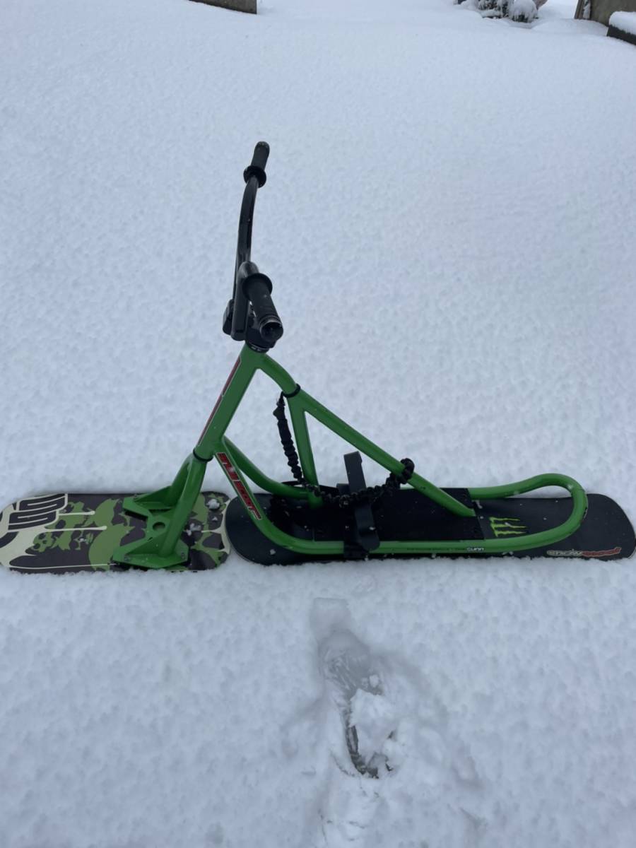 石川県 富山県 JykK スノースクート グリーン snowscoot 中古 大人用
