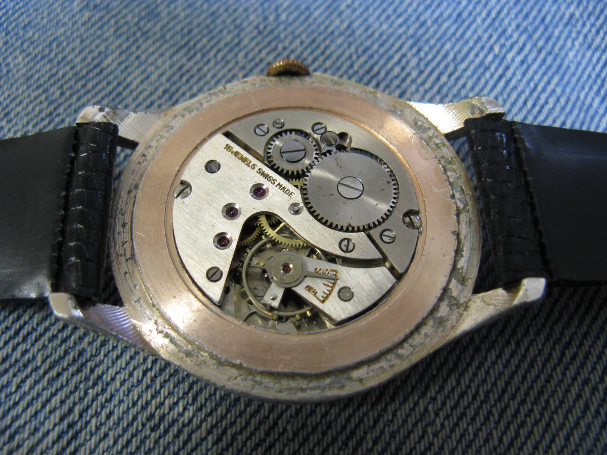 1950年代 BOMA スモセコ 大型ケース38.2mm アンティーク手巻腕時計 