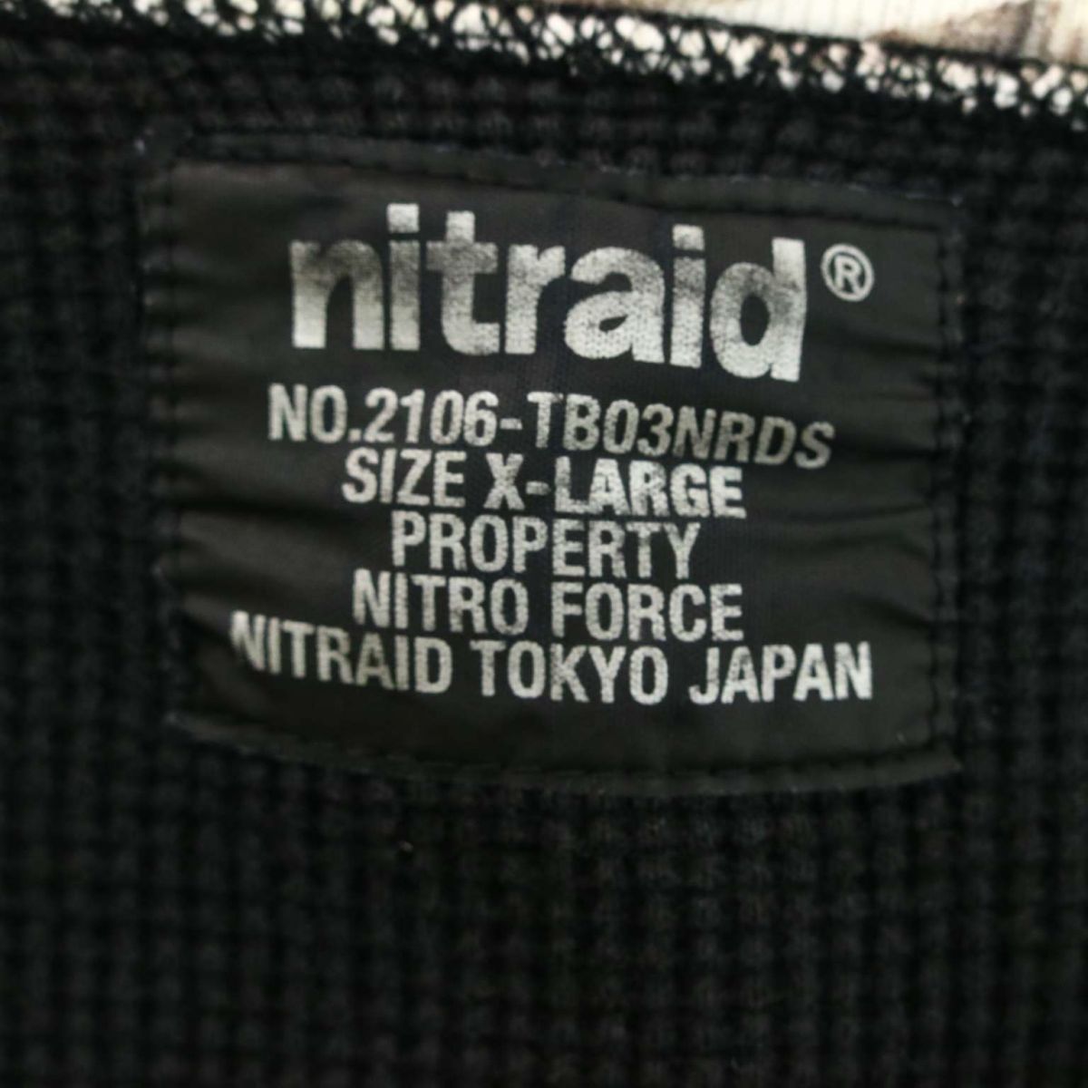 NITRAID ナイトレイド 通年 迷彩 カモフラ柄 切替☆ 長袖 ワッフル