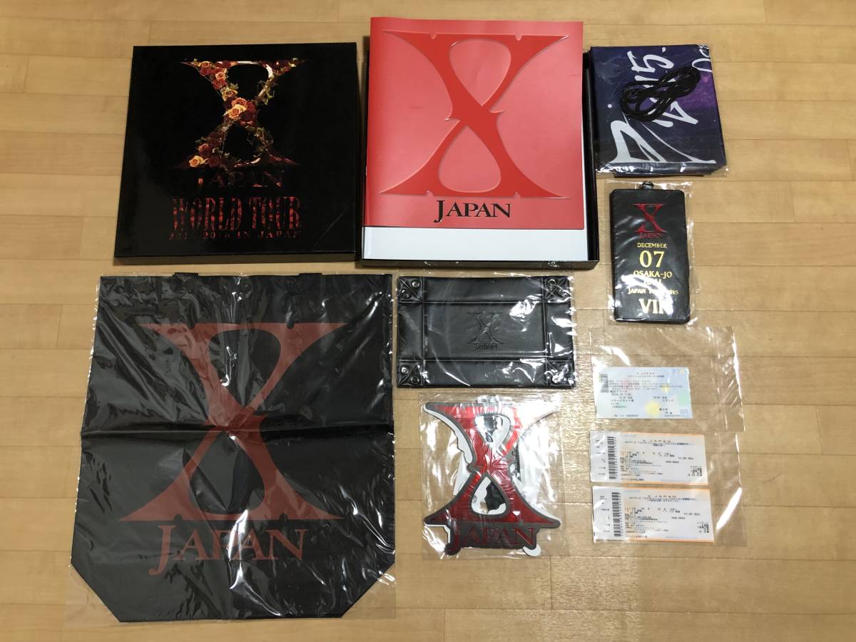 X JAPAN福岡2015年のVIP限定グッツ X JAPAN ① WORLD TOUR 2015-2016 VIP BOX パンフ チケット半券 新品