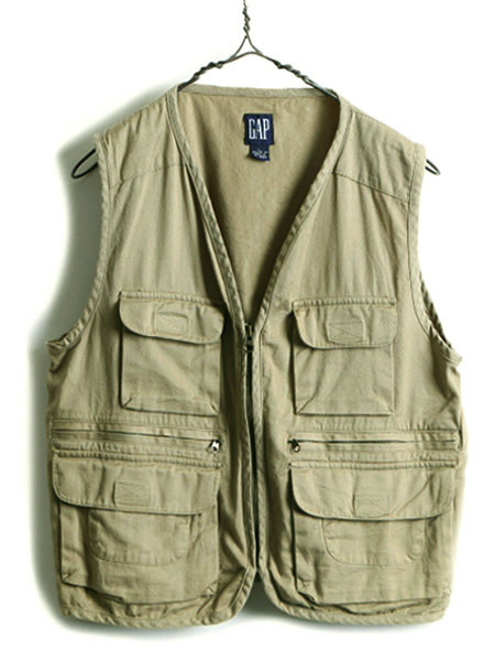 90s 旧タグ OLD GAP オールド ギャップ フルジップ コットン サファリ ベスト レディース L 古着 90年代 フィッシング ハンティング(ベスト)｜売買されたオークション情報、yahooの商品情報をアー 女性用