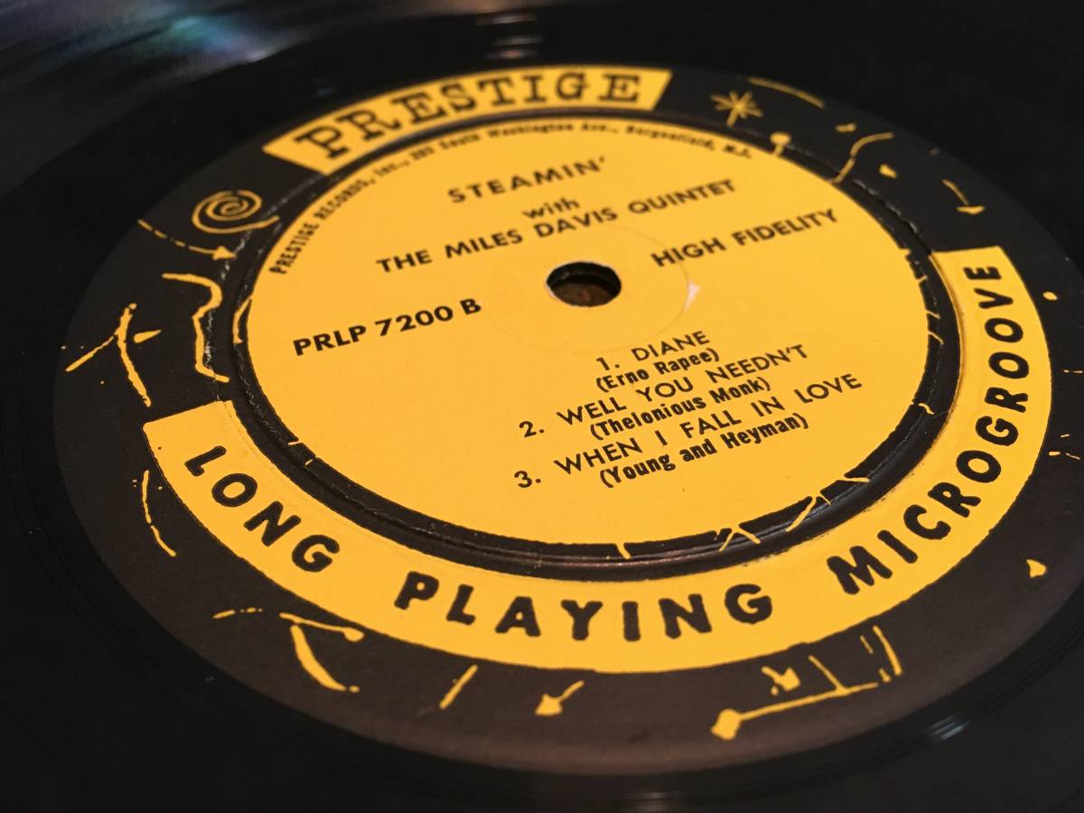 米 US盤 MILES DAVIS/STEAMIN`/PRESTIGE PRLP7200 LP Miles Davis