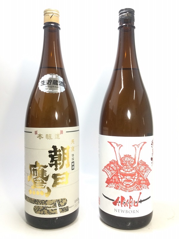 居酒屋人気！ 朝日鷹 特選本醸造　 ＆ AKABU(赤武) 純米酒 NEW BORN　　1800ml　 合計2本セット