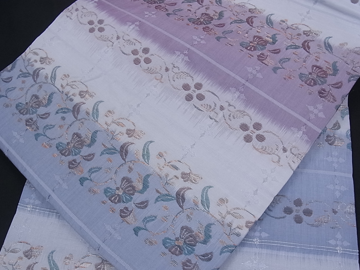 着物屋こころ□塩瀬 九寸名古屋帯 刺繍 宝尽くし吉祥文 黒地 金糸 たれ