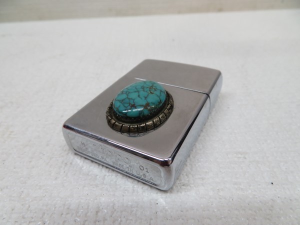  ターコイズ付き Zippo オイルライター 01 2001年製 ジッポ フリントあり 喫煙具 51802(その他)｜売買されたオークション情報、yahooの商品情報をアーカイブ公開 - オークファン Zippo