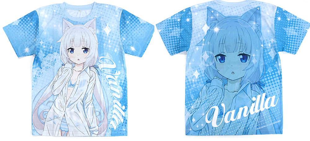 ネコぱら バニラ 描き下ろし両面フルグラフィックTシャツ(コミック