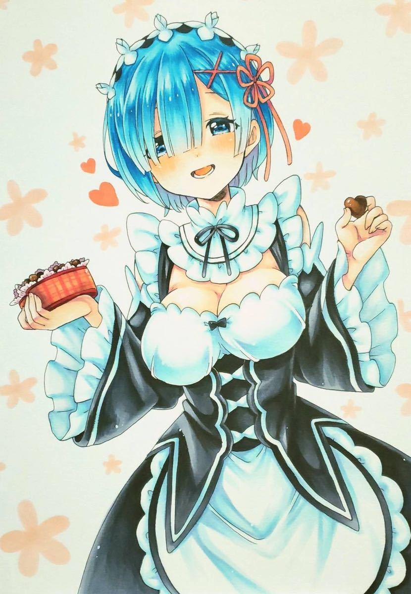 同人手描きイラスト リゼロ レム Re ゼロから始める異世界生活 バレンタイン コピック メアリー 手描きイラスト 売買されたオークション情報 Yahooの商品情報をアーカイブ公開 オークファン Aucfan Com