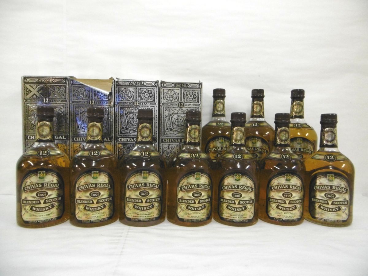 1円 スタート 古酒 未開栓 10本セット CHIVAS REGAL シーバスリーガル 12年