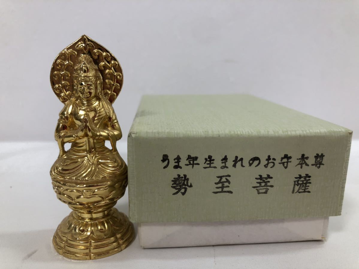 高岡銅器 勢至善薩 本尊 銅 金色 お守り お釈迦様 銅製 うま年 金属 
