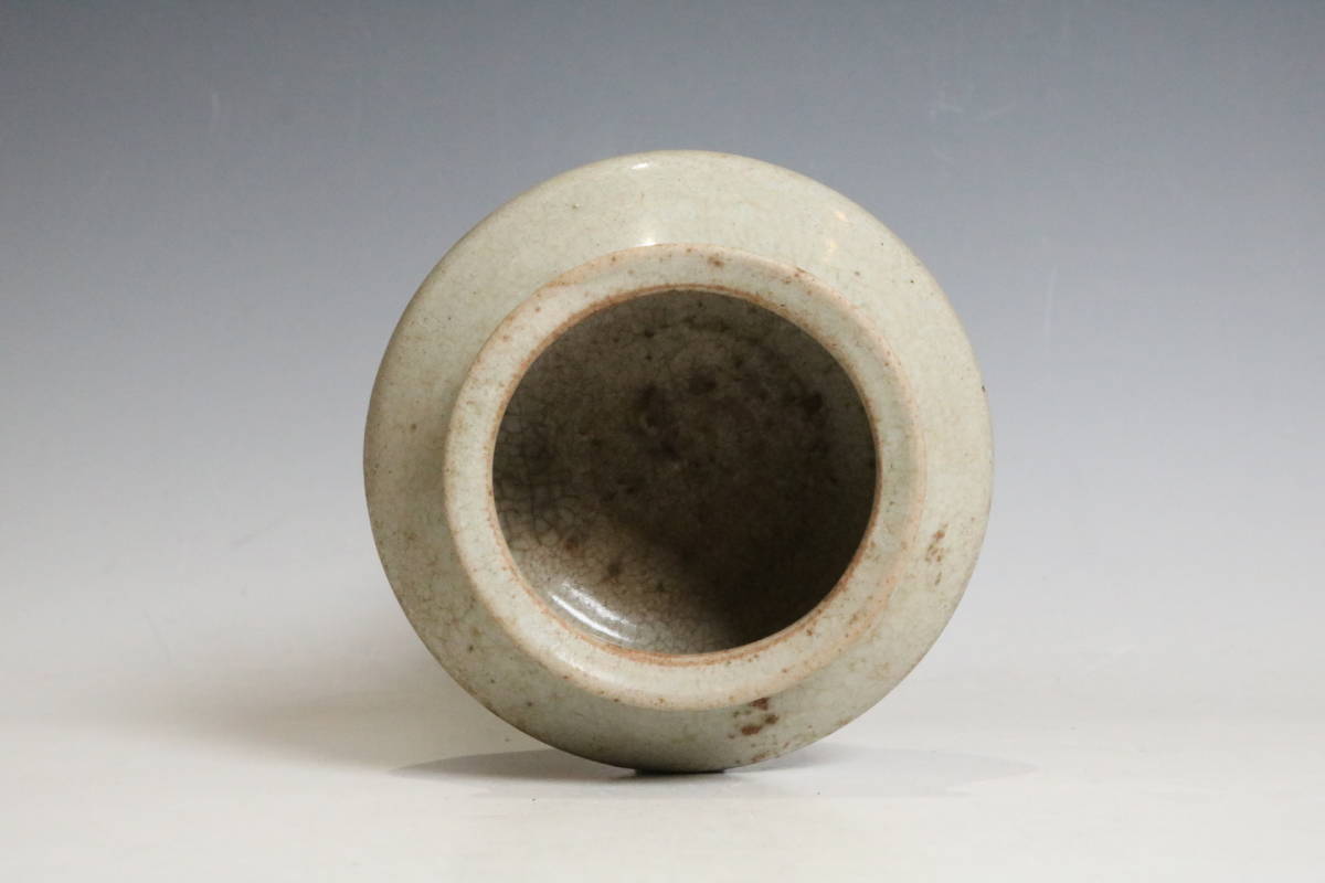 朝鮮古陶磁器 李朝 堅手 算盤形 壺 李朝時代（H122）(李朝)｜売買され