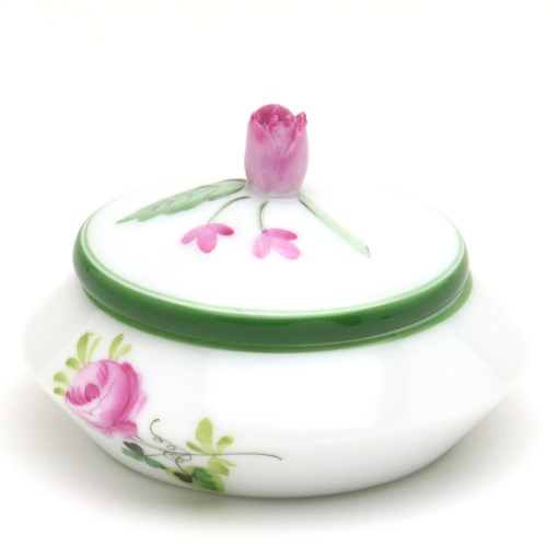 家具、インテリア ヘレンド ウィーンの薔薇 ミニボックス 蕾飾り
